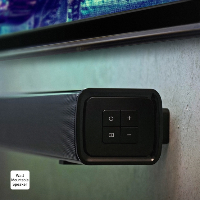 soundbar panasonic lato e parete