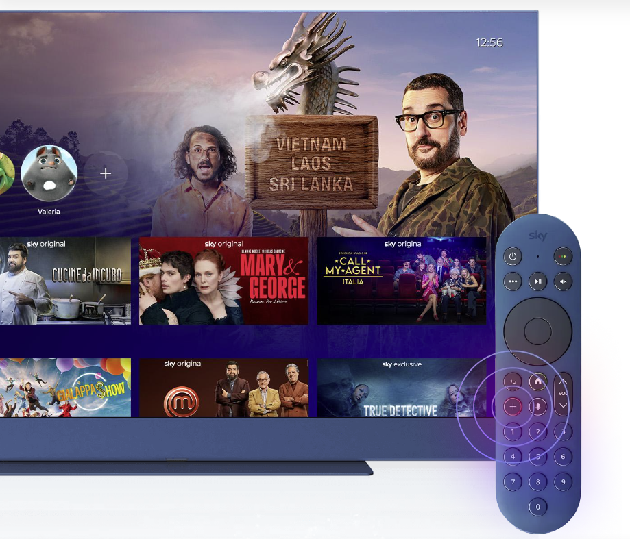 su sky stream il sistema operativo è lo stesso degli sky glass, facile ed intuitivo