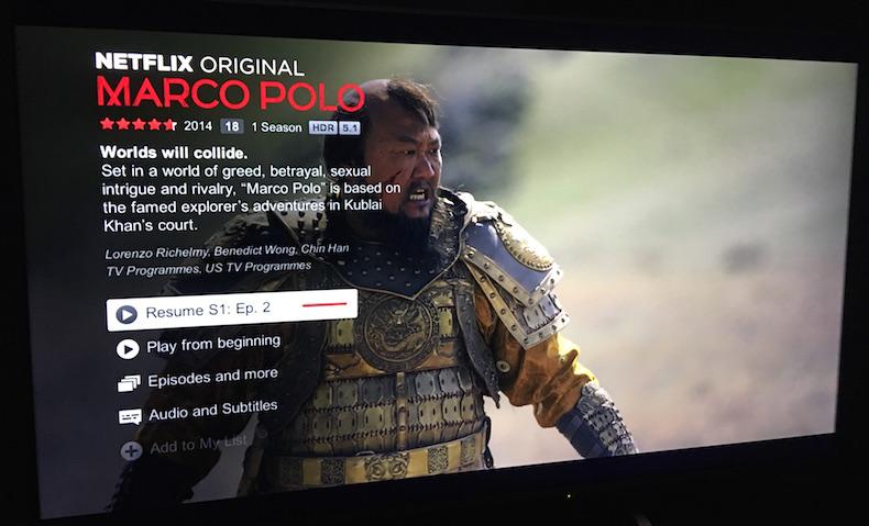 Netflix HDR - Marco Polo